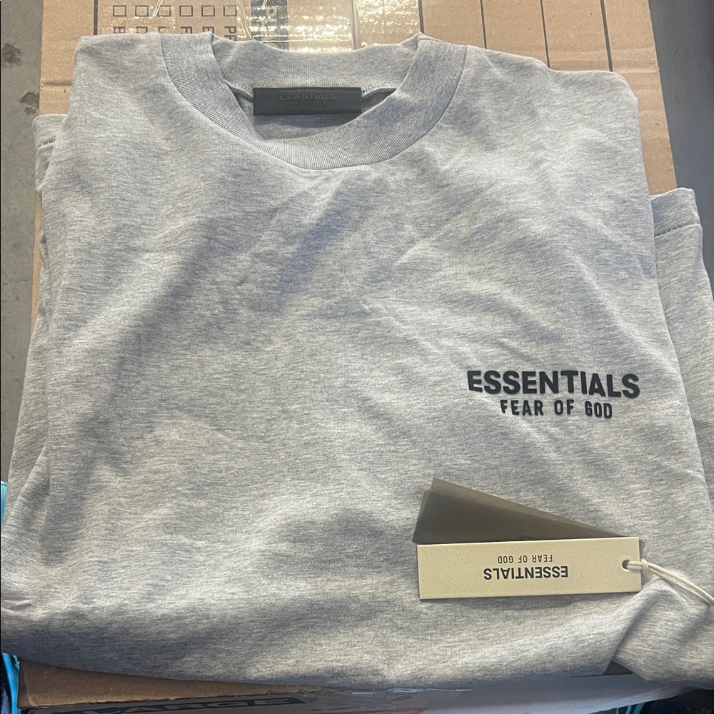 Essentials Short Sleeve Tee - Heather Gray with Black Logo
